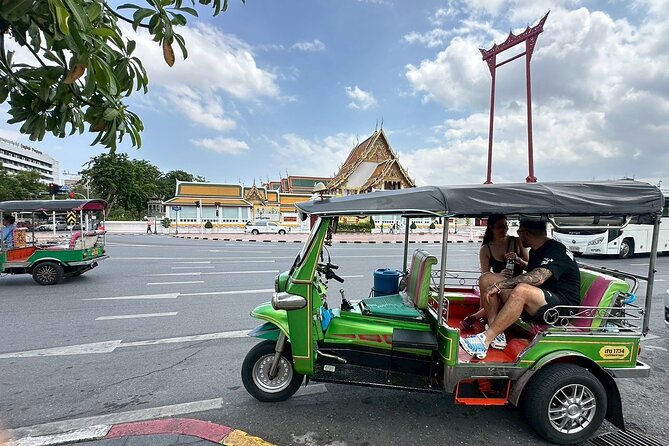 2 Hours TukTuk Adventure Bangkok Highlights - A quick view of Wat Arun across the Chao Phraya
