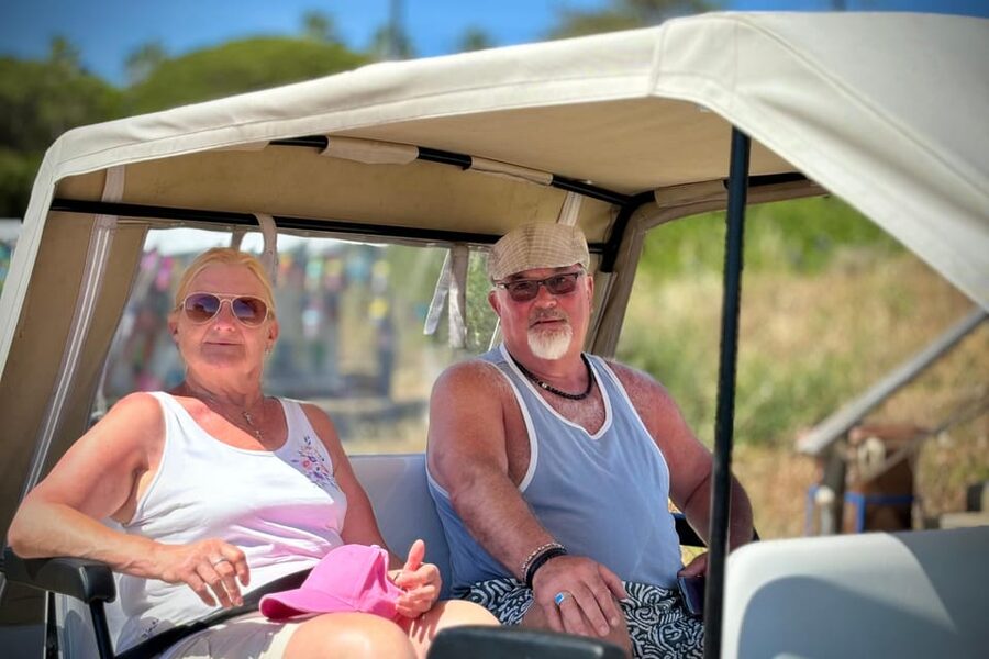 Albufeira: Beach, Old Town & Falesia Electric Tuk Tuk Tour - Meeting the white electric tuk tuk