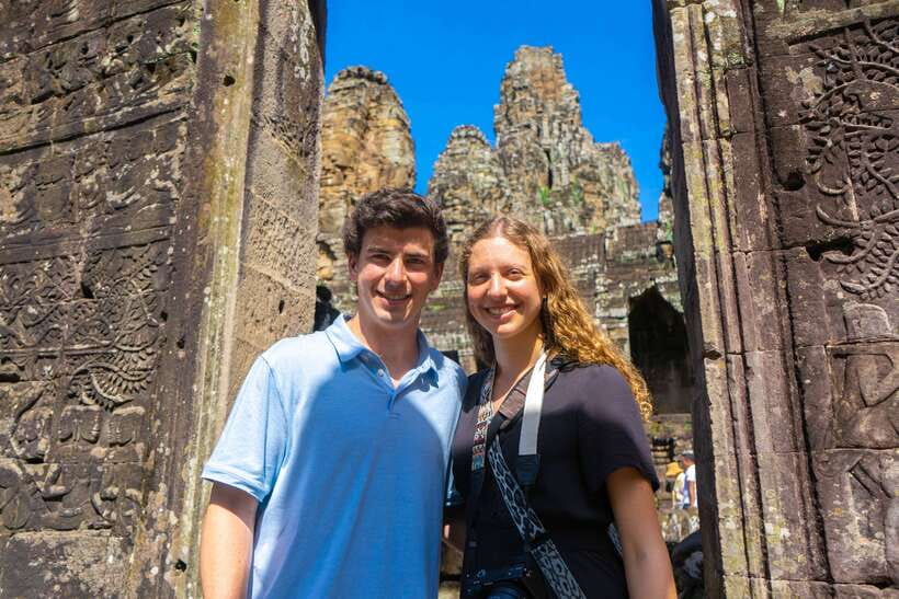 Angkor Wat Sunrise Private Tuk-Tuk Guided Tour - Entering Angkor Thom through the Ancient Gate