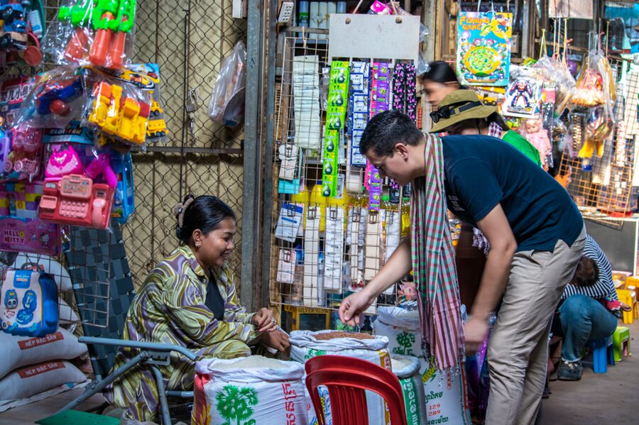 Authentic Siem Reap: Tuk Tuk Countryside and Sunset Tour - Lotus silk at a women’s social enterprise