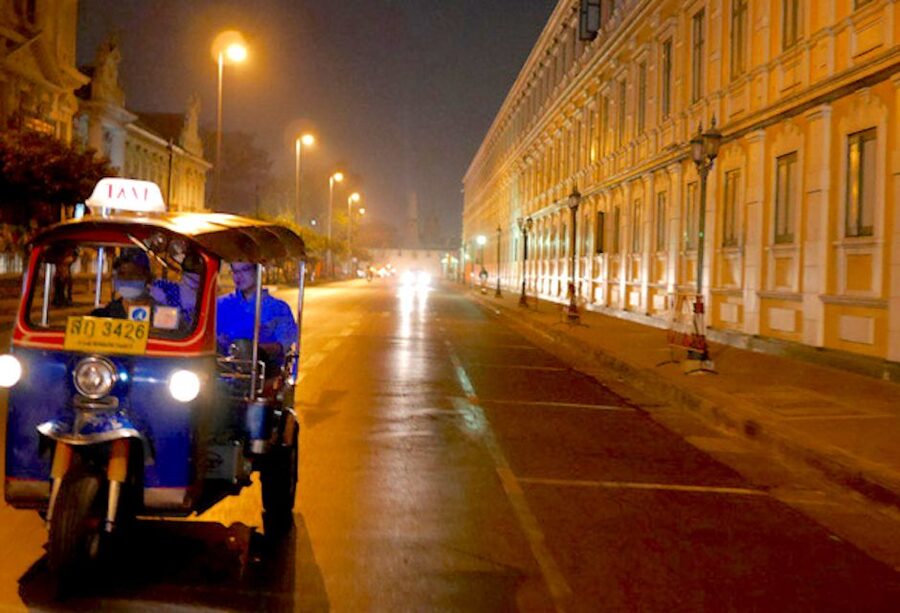 Bangkok: Midnight Food Tour by Tuk-Tuk - Chinatown after dark, with the tuk-tuk doing the work
