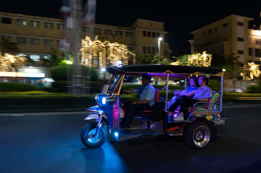 Bangkok Street Food and Night Lights by Tuk Tuk - Grand Palace views and the river finish