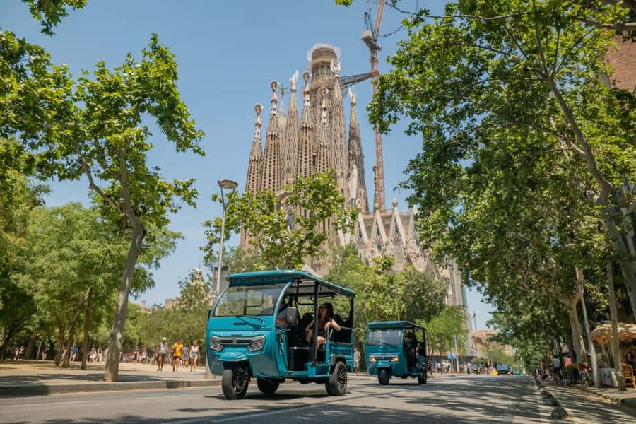Barcelona: 2h Premium Private Tuk-Tuk Tour - Sagrada Família from the street