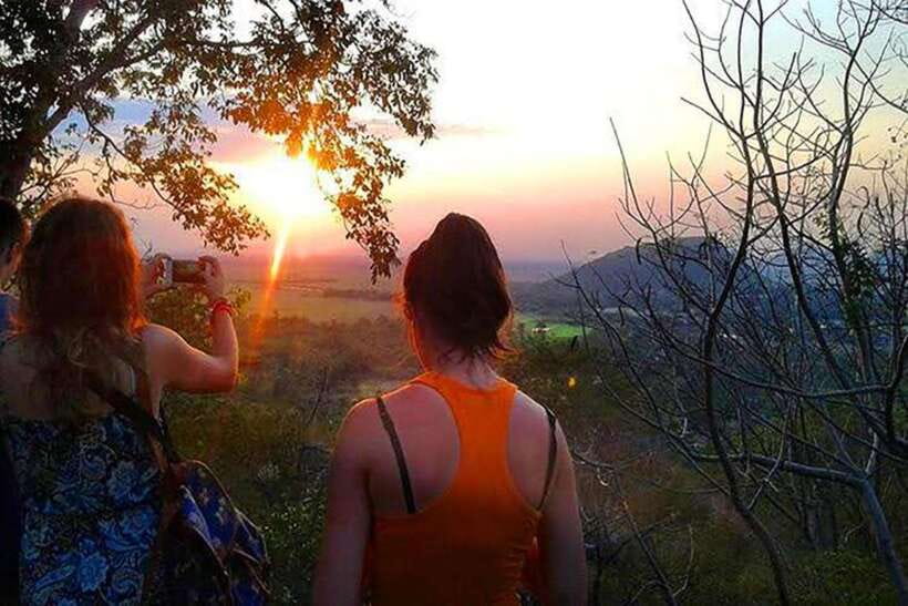 Battambang: Bamboo Train, Bat Cave, Killing Cave by Tuk Tuk - The Bat Cave at sunset