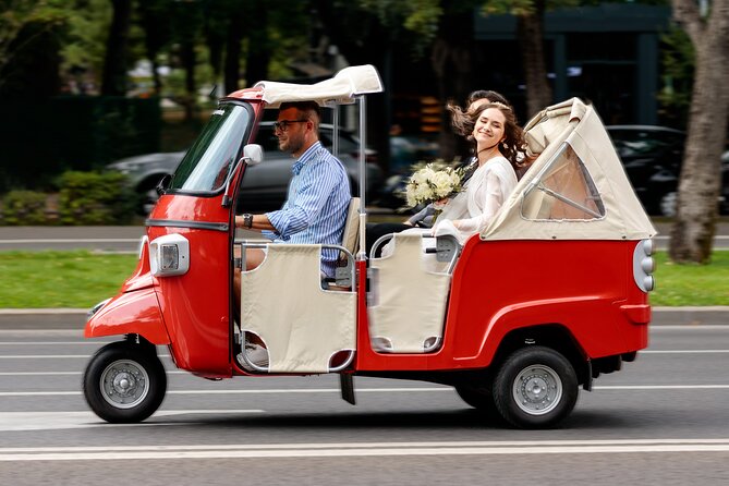 Bucharest Tuk Tuk city tour - Calea Victoriei and the Romanian Athenaeum