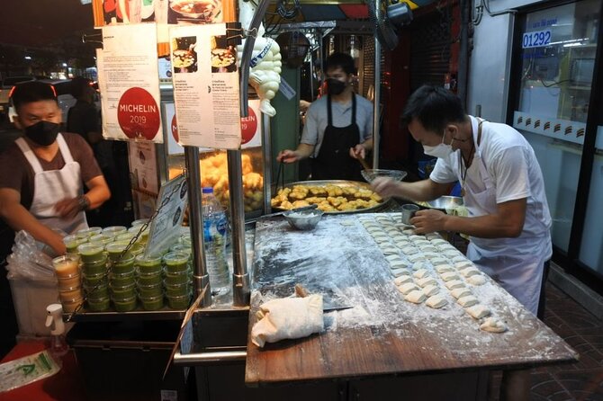 Chinatown Street Food Night Tour by Tuk Tuk in Bangkok - The Giant Swing after sunset