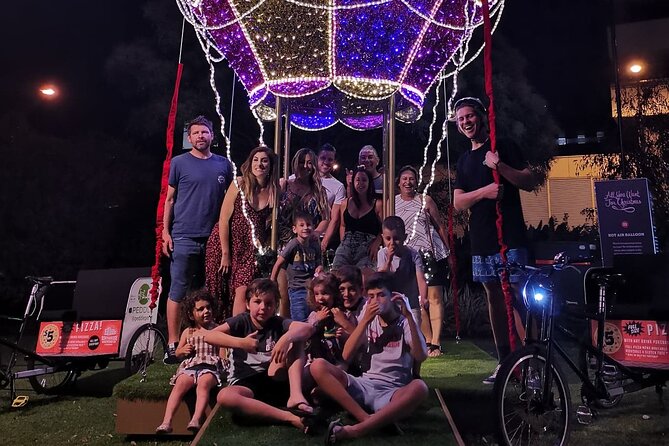 Christmas Lights Rickshaw Tour in Perth - St George’s Cathedral and its Christmas projection