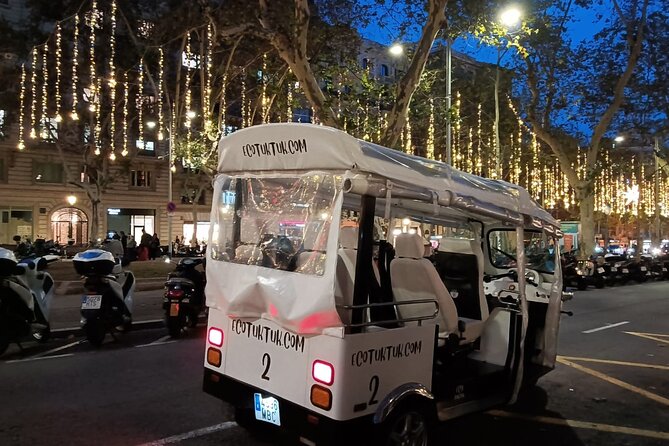 Christmas Lights Tour of Barcelona in Private Eco Tuk Tuk - Winter comfort, weather, and timing