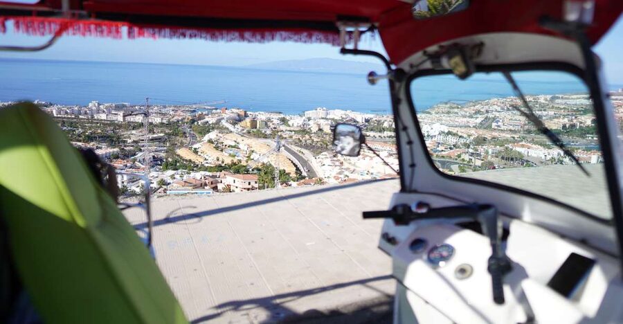 Costa Adeje: Secret Volcano Tuk Tuk Tour - Puerto Colón and the first view of resort life