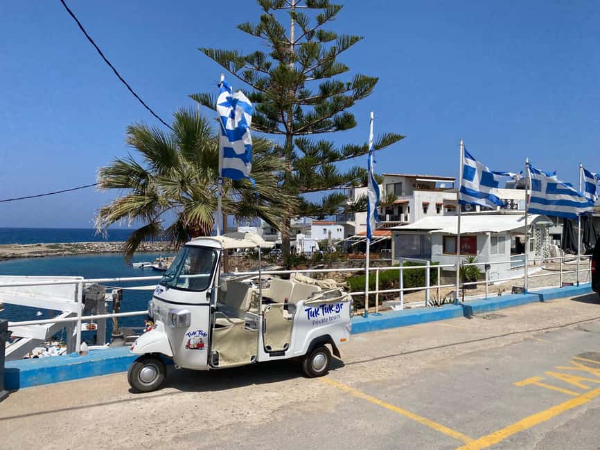 Crete: Malia, Potamos Beach, and Sissi Tuk Tuk Tour - What this one hour in Crete is really designed to do