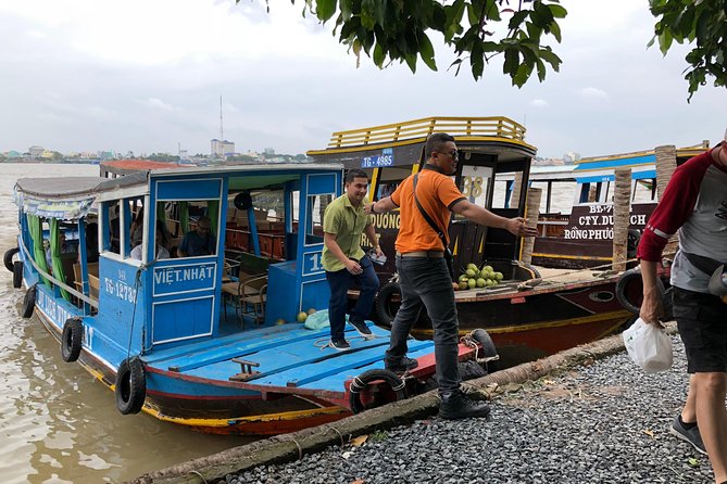 CuChi Tunnels&Mekong Delta-Boat,TukTuk,Coconut Village SmallGroup - Motorboats, sampans, and village roads