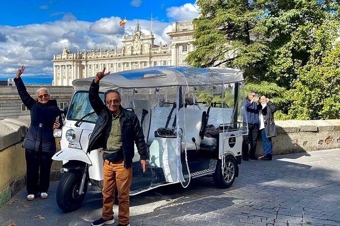 Discover Madrid in a Fun & Eco-Friendly Tuk-Tuk – Private Tour - Templo de Debod and Plaza España