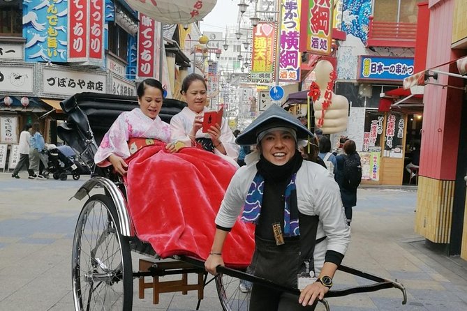 Exiting Rickshaw ride and Kimono experience - Shinsekai on foot, in kimono