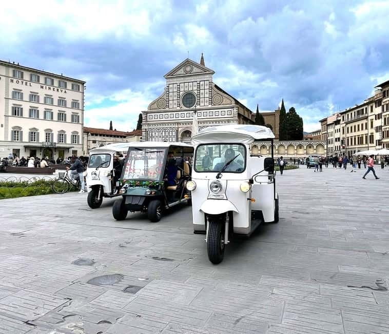 Florence: Eco Golf Car & e Tuk Tuk City Tour - Key points at a glance