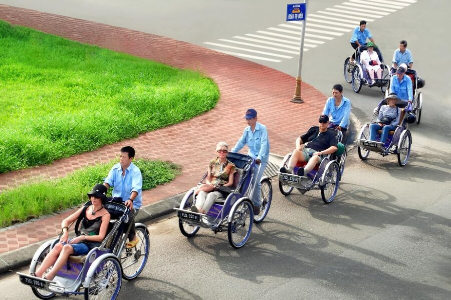 From Hue: Hue Evening Foodie Cyclo Tour. - The 6pm pickup and first ride