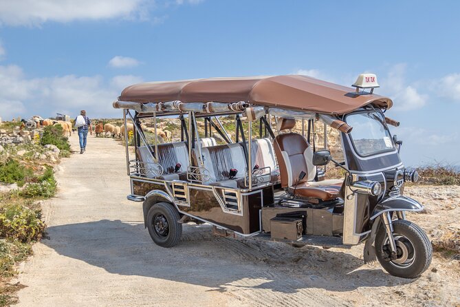 Gozo All Inclusive Chauffeured Tuk Tuk Day Tour - Blue Lagoon - Xlendi Bay and Fontana