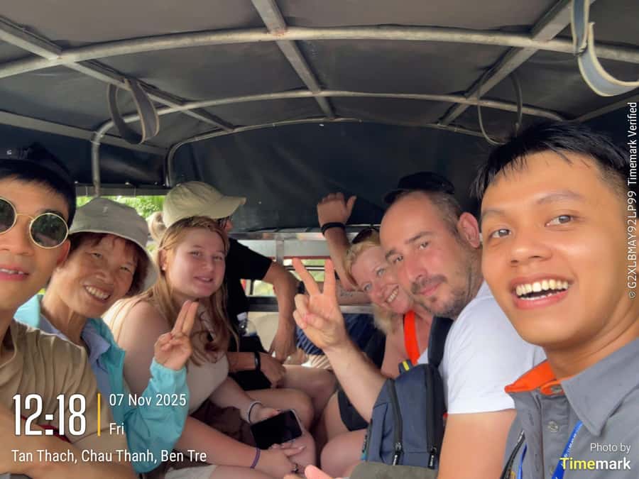 HCM: Authentic Mekong Delta - Boat, TukTuk, Khot Cake Making - Tuk-tuk lanes, fruit, and honey