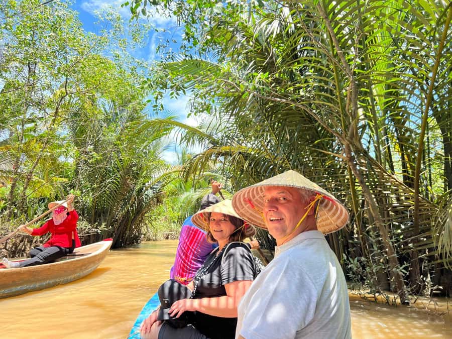 HCM: Authentic Mekong Delta - Boat, TukTuk, Khot Cake Making - Coconut candy and Southern folk music