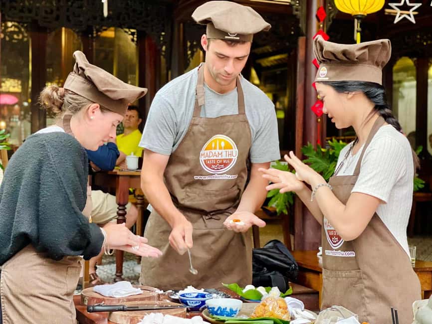 Hue City: Cyclo, Market Tour & Cooking Class at Madam Thu - Recipes, certificate, and useful take-home value