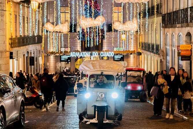 Lisbon Christmas Lights Tuk-Tuk Tour with Local Guide - Rossio Square starts with Lisbon holiday flavor