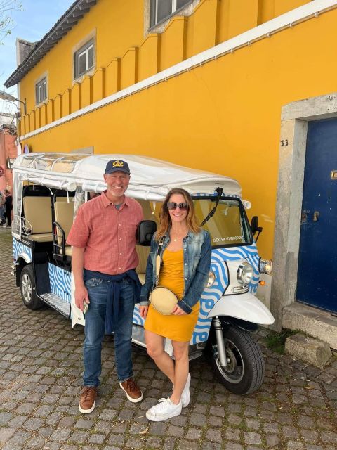 Lisbon: Famous 28 Tram Line Guided Private Tour by Tuk-Tuk - Commerce Square and the first stretch