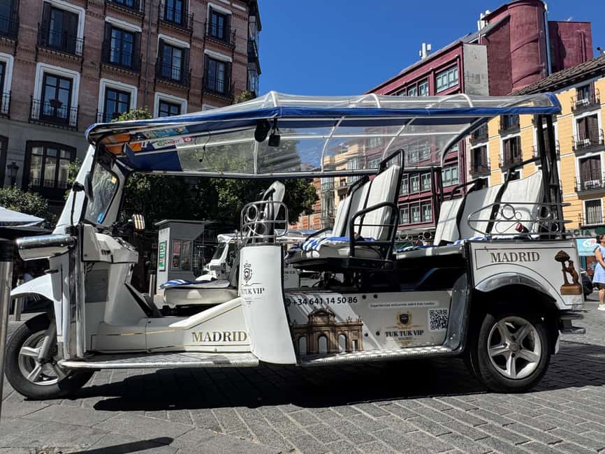 Madrid: Tuk Tuk Tour with Live Commentary - Key points to know before booking