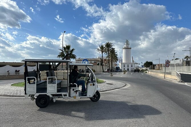 Malaga by Tuk Tuk i : 1 or 2 hours Private city tour - La Farola and the working port
