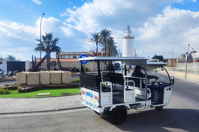 Malaga by Tuk Tuk i : 1 or 2 hours Private city tour - The Pompidou Centre under El Cubo
