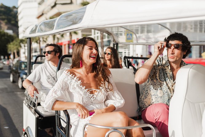 Malaga Express Tour with Local Guide in Eco Tuk Tuk Private - La Farola, Malagueta Beach, and the eastern waterfront