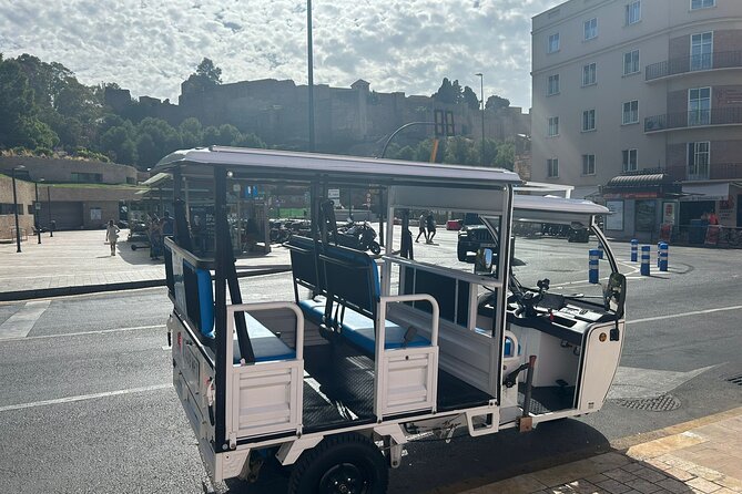 Malaga: Tuk tuk tour - Town Hall, the 1930s building, and Málaga’s gardens