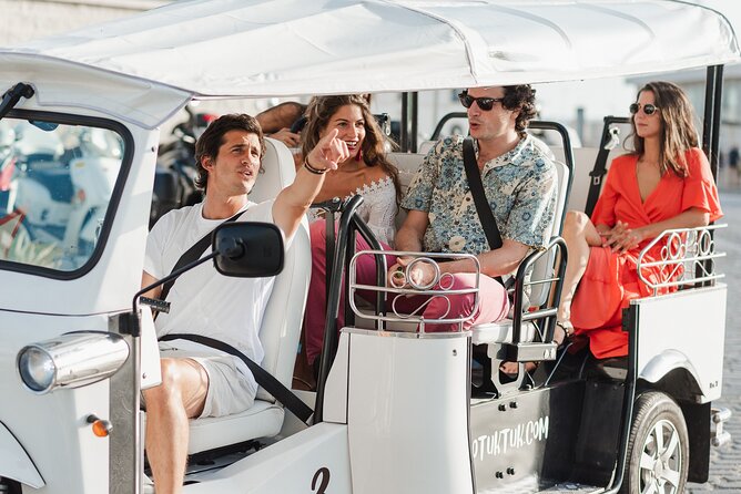 Malaga Welcome Tour with Local Guide in Eco Tuk Tuk Private - El Cubo and the Pompidou connection