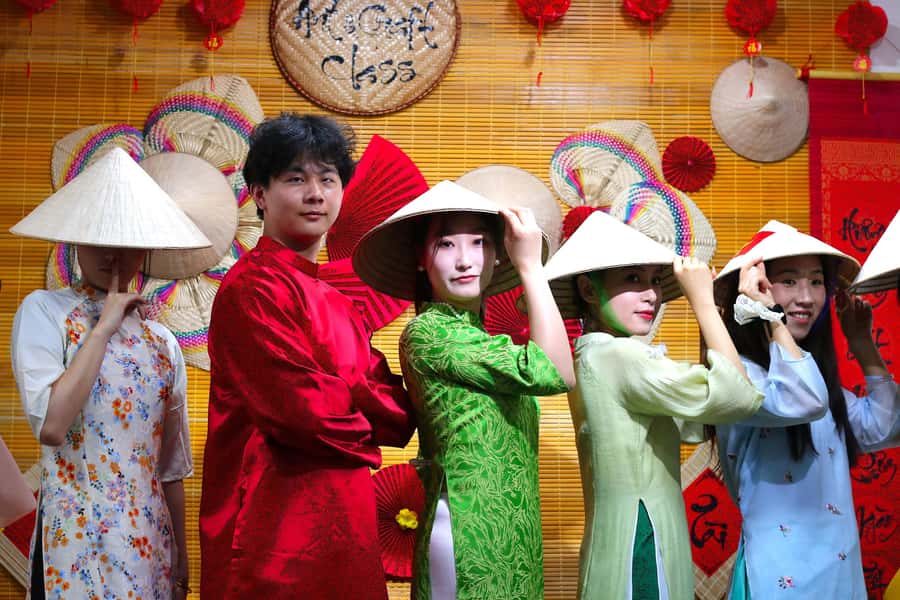 Nha Trang: Ao Dai Photoshoot with Cyclo Ride - Choosing an Ao Dai at Tohe Art & Craft Nha Trang
