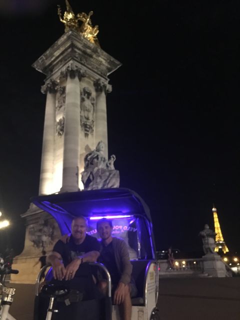 Paris: Nighttime Tuk-Tuk Tour - The Eiffel Tower at night