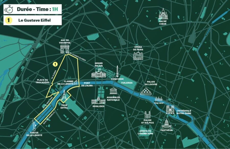 Paris: Private guided tour in Rickshaw bike - Gustave Eiffel - Trocadéro, the Arc de Triomphe, and Champs-Élysées
