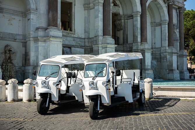 Private 2 Hour VIP Tuk Tuk Tour with Hotel Pickup and Prosecco - The Colosseum in 25 minutes