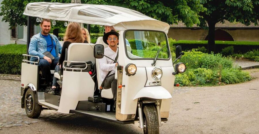 Private Highlights Top Places Tour Electric TukTuk 1h15 - Place du Bourg-de-Four: a short stop with atmosphere