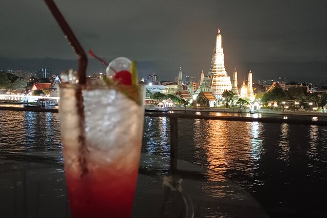 Private Tour : Bangkok Night Private Tuk Tuk Tour and Street food - A rooftop view beside the Chao Phraya