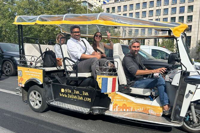 Privately Guided Panoramic Tour in Yellow Tuk Tuk from Madrid - Paseo de la Castellana and Santiago Bernabéu