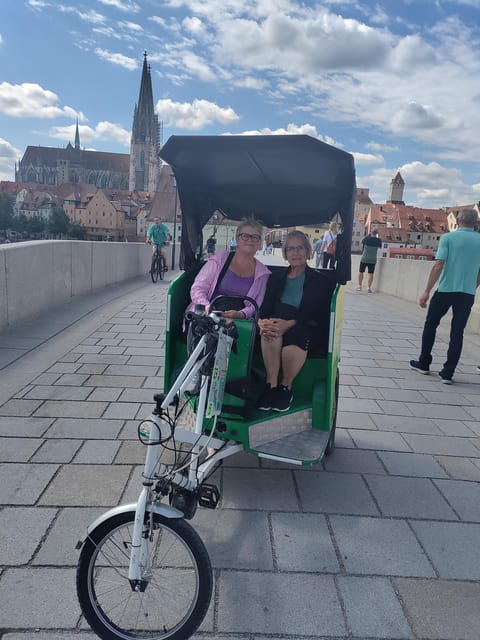 Regensburg citytour rickshaw-pedicab - Baumberger Turm and the route’s extra sights