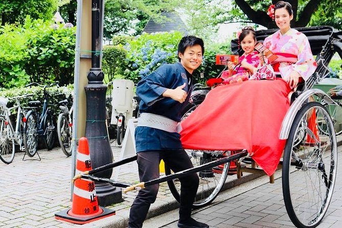 Ride a rickshaw wearing a kimono in Asakusa! Enjoy authentic traditional culture! - How the $52.17 price works