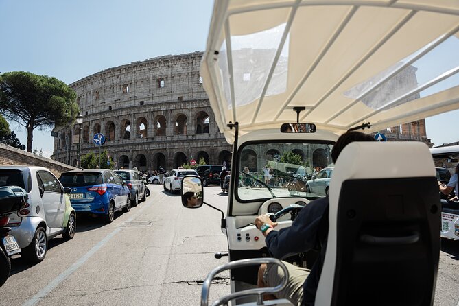 Rome Tuk-tuk Tour with Hotel Pickup and Prosecco - The Colosseum is a photo stop, not an interior visit