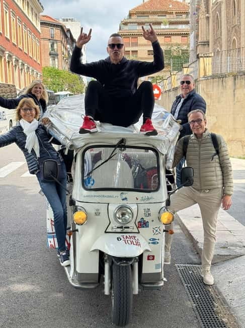 "See Madrid Differently: A Premium Private Tuk Tuk Ride" - Colón, Neptune, and the city’s sports landmarks
