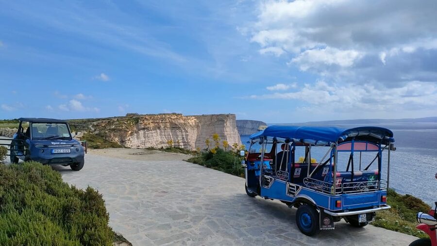 Sunset Tuk Tuk Tour in Gozo & Blue Lagoon (Comino) - From Malta to Comino by Yippee boat