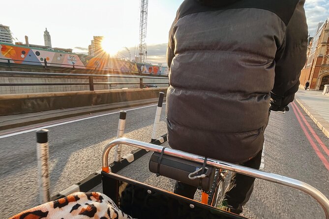 Touching Distance LONDON Rickshaw/Pedicab Private Tour - Holborn Viaduct closes the ride with a flexible finish
