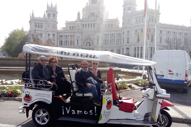 Tour Madrid in 2 hours! Electric Tuk - Fast, Fun, and Exclusive - Starting at Plaza de la Lealtad