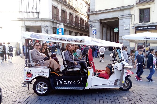Tour Madrid in 2 hours! Electric Tuk - Fast, Fun, and Exclusive - Santa Ana and Madrid’s old center