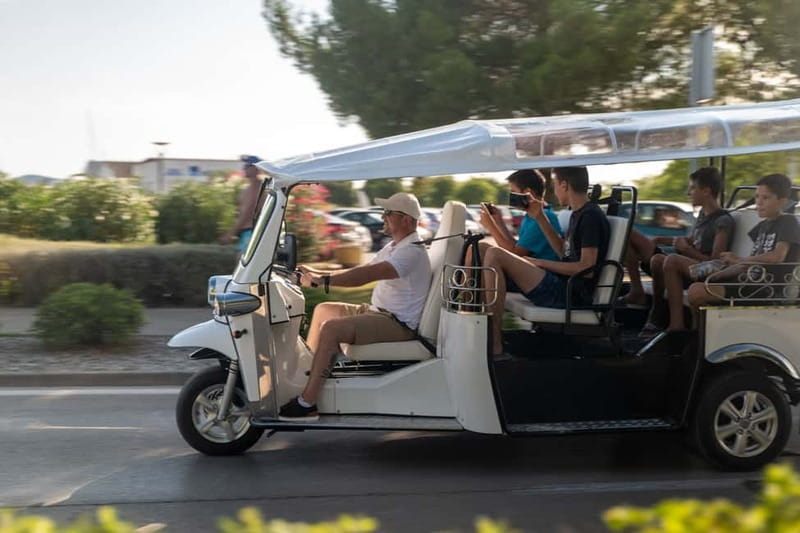 Zadar: Sunset Eco Tuk Tuk Tour - The white electric tuk tuk and the pace of the ride