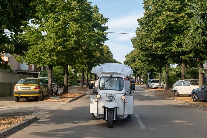 Zadar: Sunset Panorama Tour with Eco Tuk Tuk - The sunset stop at Puntamika Lighthouse